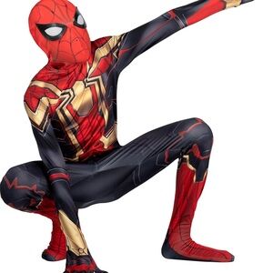 New Spiderman Kids Costume - Red and Gold
Size 8-10